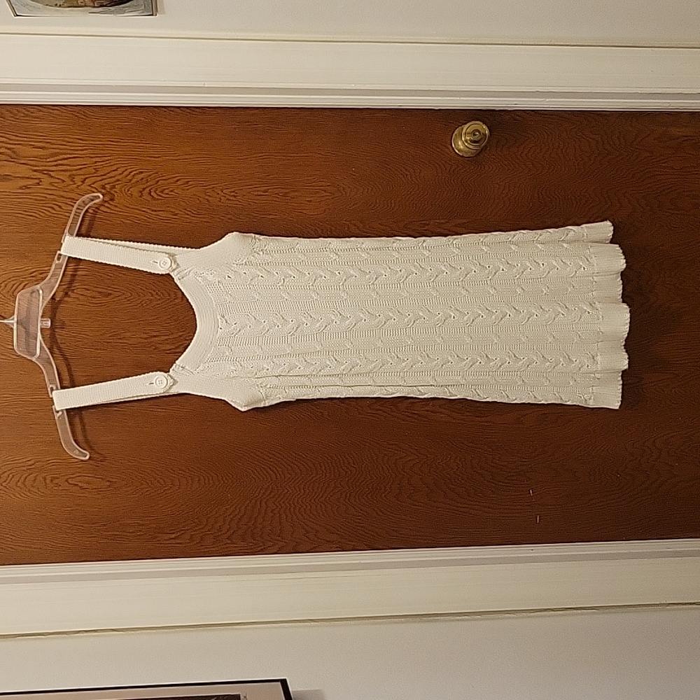 WD-NY retro white cable knit dress sz Jr.  Large